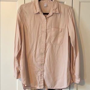 Blush pink button down 100% Tencel Lyocell medium